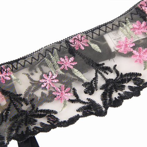 Zee | Floral Embroidery Bralette Panties Set