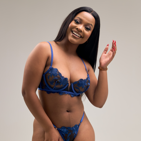 Nolo | Floral Bralette Panties Set Blue