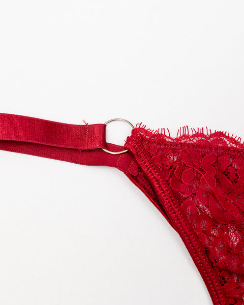 Mandy | Bralette Panties Set Wine Red