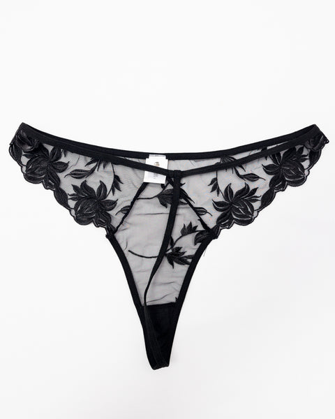 Nolo | Floral Bralette Panties Set Black