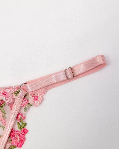 Buhle | Bralette Panties Set Floral Pink