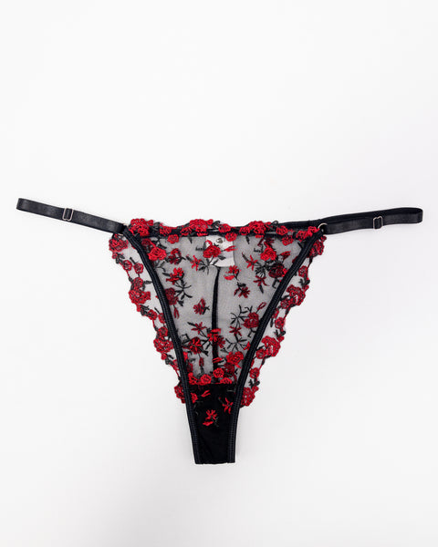 Naledi | Floral Bralette Panties Set Black