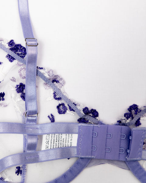 Buhle | Bralette Panties Set Floral Lilac